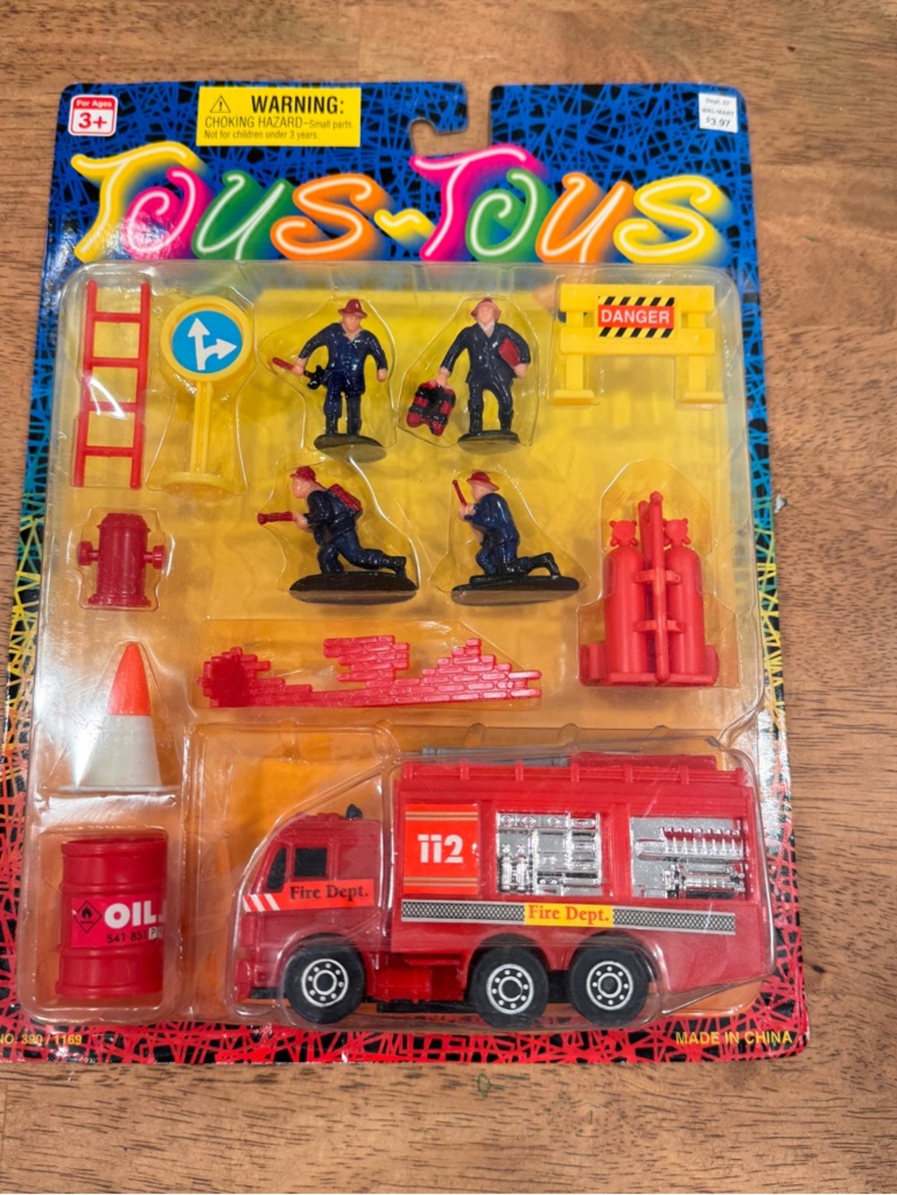 Vintage Toys Toys Red Fire Truck & Firefighter Playset New in Package
